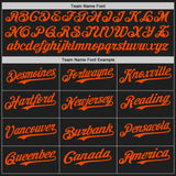 Custom Black Orange-Royal Gradient Classic Vertical Stripe Authentic Baseball Jersey