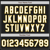 Custom Black White-Gold Gradient Classic Vertical Stripe Authentic Baseball Jersey