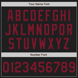 Custom Black Crimson-Cream Gradient Classic Vertical Stripe Authentic Baseball Jersey