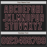 Custom Black-Medium Pink Gradient Classic Vertical Stripe Authentic Baseball Jersey