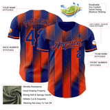 Custom Royal-Orange Gradient Classic Vertical Stripe Authentic Baseball Jersey