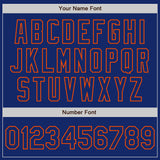 Custom Royal-Orange Gradient Classic Vertical Stripe Authentic Baseball Jersey