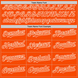 Custom Orange-White Gradient Classic Vertical Stripe Authentic Baseball Jersey