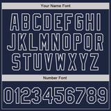 Custom Navy-White Gradient Classic Vertical Stripe Authentic Baseball Jersey