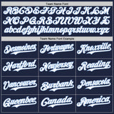 Custom Navy White-Light Blue Gradient Classic Vertical Stripe Authentic Baseball Jersey
