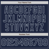Custom Navy-Silver Gradient Classic Vertical Stripe Authentic Baseball Jersey