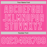 Custom Pink-White Gradient Classic Vertical Stripe Authentic Baseball Jersey