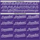Custom Purple-White Gradient Classic Vertical Stripe Authentic Baseball Jersey