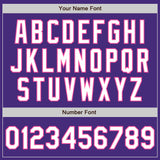 Custom Purple White-Pink Gradient Classic Vertical Stripe Authentic Baseball Jersey