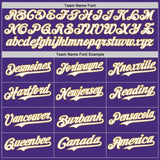 Custom Purple White-Old Gold Gradient Classic Vertical Stripe Authentic Baseball Jersey
