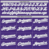 Custom Purple White-Gray Gradient Classic Vertical Stripe Authentic Baseball Jersey