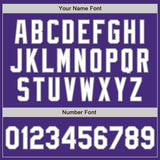 Custom Purple White-Gray Gradient Classic Vertical Stripe Authentic Baseball Jersey