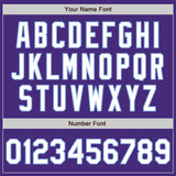 Custom Purple White-Light Blue Gradient Classic Vertical Stripe Authentic Baseball Jersey