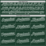 Custom Green-White Gradient Classic Vertical Stripe Authentic Baseball Jersey