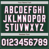 Custom Green White-Pink Gradient Classic Vertical Stripe Authentic Baseball Jersey