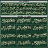 Custom Green Cream-Cream Gradient Classic Vertical Stripe Authentic Baseball Jersey