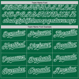 Custom Kelly Green-White Gradient Classic Vertical Stripe Authentic Baseball Jersey