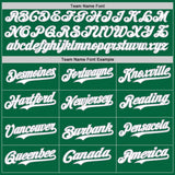 Custom Kelly Green White-Gray Gradient Classic Vertical Stripe Authentic Baseball Jersey