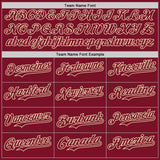 Custom Crimson Cream-Cream Gradient Classic Vertical Stripe Authentic Baseball Jersey