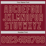 Custom Crimson Cream-Cream Gradient Classic Vertical Stripe Authentic Baseball Jersey