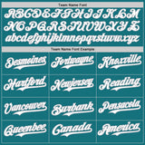 Custom Teal White-Gray Gradient Classic Vertical Stripe Authentic Baseball Jersey