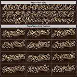 Custom Brown Cream-Cream Gradient Classic Vertical Stripe Authentic Baseball Jersey