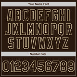 Custom Brown Cream-Cream Gradient Classic Vertical Stripe Authentic Baseball Jersey