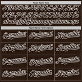 Custom Brown-White Gradient Classic Vertical Stripe Authentic Baseball Jersey