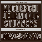 Custom Brown-White Gradient Classic Vertical Stripe Authentic Baseball Jersey