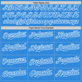 Custom Electric Blue-White Gradient Classic Vertical Stripe Authentic Baseball Jersey