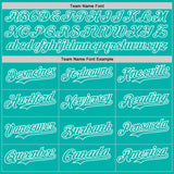 Custom Aqua-White Gradient Classic Vertical Stripe Authentic Baseball Jersey