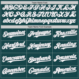 Custom Midnight Green White-Gray Gradient Classic Vertical Stripe Authentic Baseball Jersey