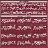 Custom Burgundy-White Gradient Classic Vertical Stripe Authentic Baseball Jersey