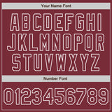 Custom Burgundy-White Gradient Classic Vertical Stripe Authentic Baseball Jersey