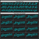 Custom Black Teal-Purple Classic Vertical Stripe Fluid Liquid Texture Authentic Baseball Jersey