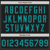 Custom Black Teal-Purple Classic Vertical Stripe Fluid Liquid Texture Authentic Baseball Jersey