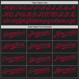 Custom Black Crimson-Cream Classic Vertical Stripe Fluid Liquid Texture Authentic Baseball Jersey