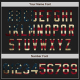 Custom Black Vintage USA Flag-Cream Classic Vertical Stripe Fluid Liquid Texture Authentic Baseball Jersey