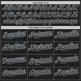 Custom Black-Silver Classic Vertical Stripe Fluid Liquid Texture Authentic Baseball Jersey