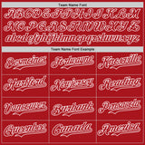 Custom Red-White Classic Vertical Stripe Fluid Liquid Texture Authentic Baseball Jersey