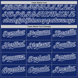 Custom Royal-White Classic Vertical Stripe Fluid Liquid Texture Authentic Baseball Jersey