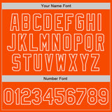 Custom Orange-White Classic Vertical Stripe Fluid Liquid Texture Authentic Baseball Jersey