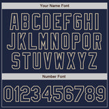 Custom Navy Cream-Cream Classic Vertical Stripe Fluid Liquid Texture Authentic Baseball Jersey