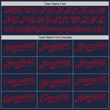 Custom Navy Crimson-Cream Classic Vertical Stripe Fluid Liquid Texture Authentic Baseball Jersey
