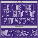 Custom Purple-White Classic Vertical Stripe Fluid Liquid Texture Authentic Baseball Jersey