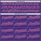 Custom Purple-Medium Pink Classic Vertical Stripe Fluid Liquid Texture Authentic Baseball Jersey