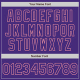 Custom Purple-Medium Pink Classic Vertical Stripe Fluid Liquid Texture Authentic Baseball Jersey