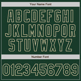 Custom Green Cream-Cream Classic Vertical Stripe Fluid Liquid Texture Authentic Baseball Jersey