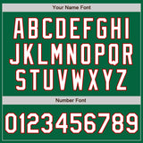 Custom Kelly Green White-Red Classic Vertical Stripe Fluid Liquid Texture Authentic Baseball Jersey