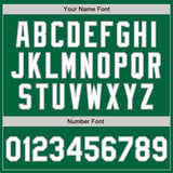 Custom Kelly Green White-Gray Classic Vertical Stripe Fluid Liquid Texture Authentic Baseball Jersey
